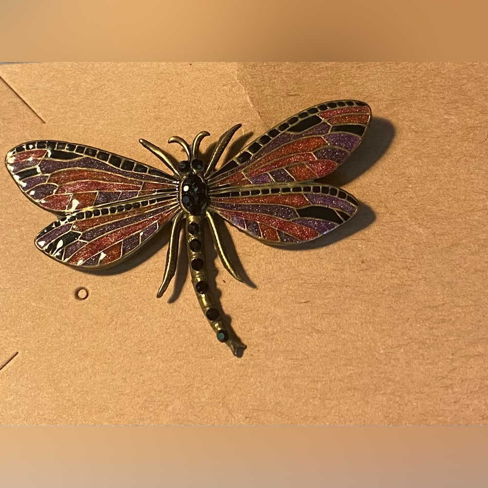 Vintage Anne Koplik Designs Brooch Dragonfly